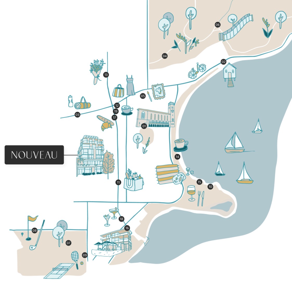 Nouveau illustrated map